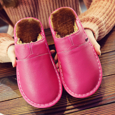 Heren Pantoffels van Leer met Waterdicht Design
