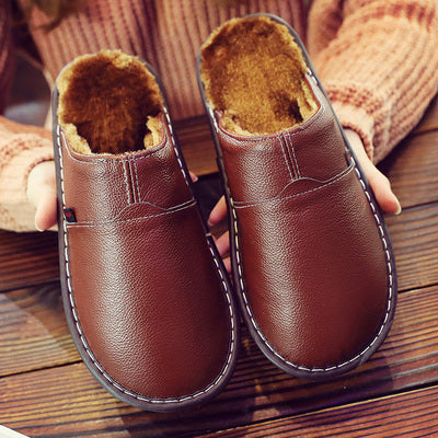 Heren Pantoffels van Leer met Waterdicht Design