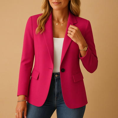 Dames fitted blazer met stretch