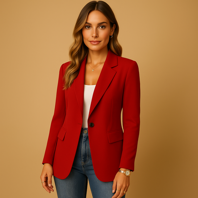 Dames fitted blazer met stretch