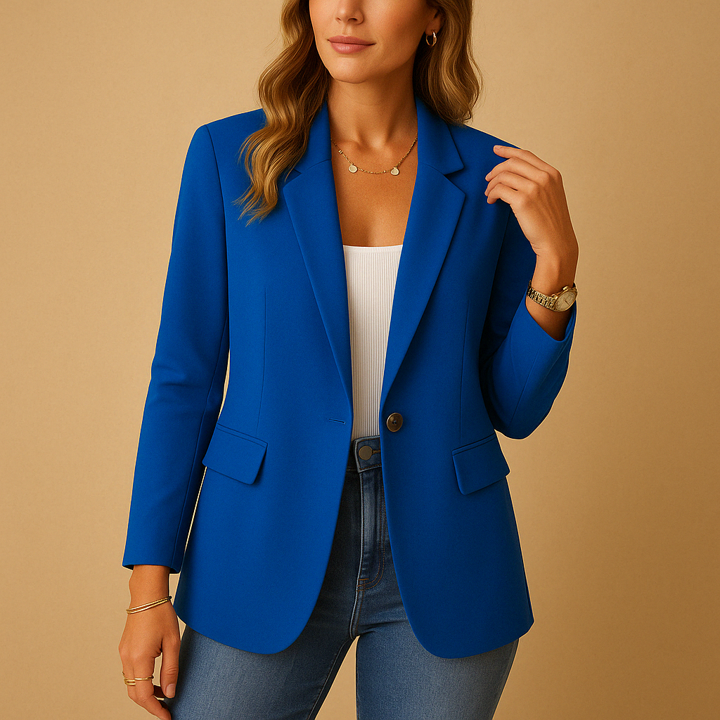 Dames fitted blazer met stretch