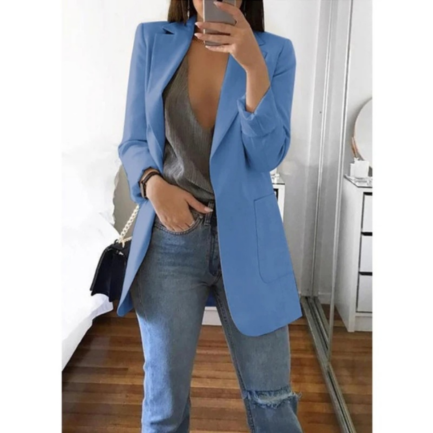 Dames Blazer Met Tijdloze Elegantie