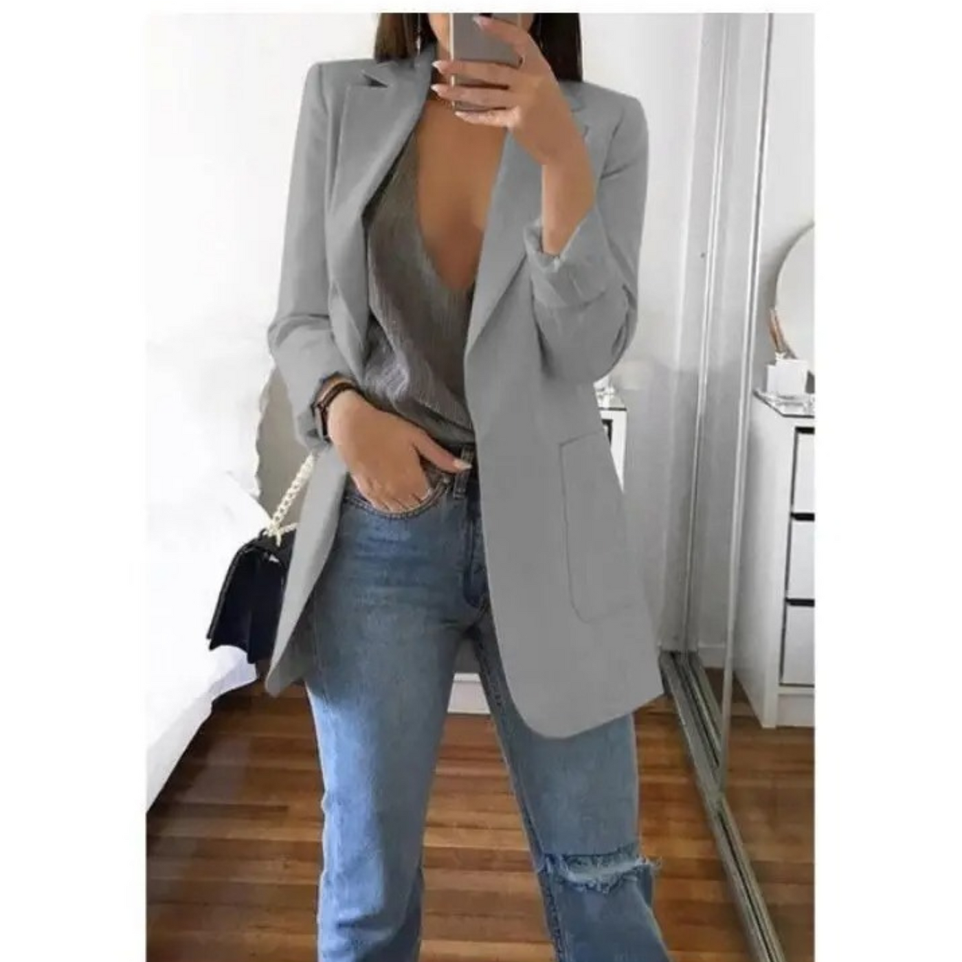 Dames Blazer Met Tijdloze Elegantie