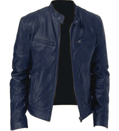 Heren leren jas warm en stijlvol