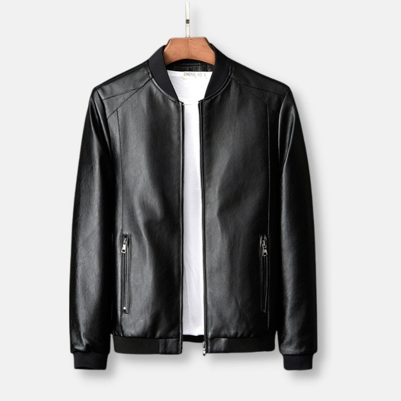 Heren Leren Baseballjack Stijlvol
