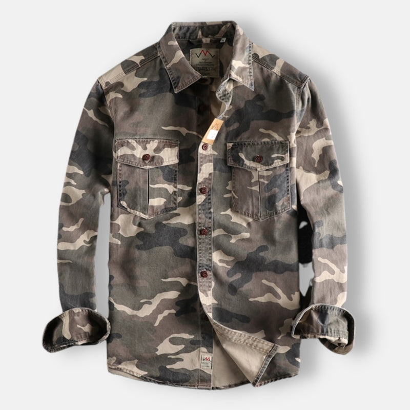 Heren Camouflage Cargoshirt