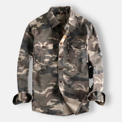 Heren Camouflage Cargoshirt