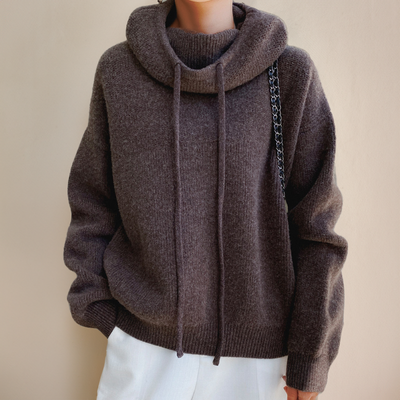 Women's hoodie met elegante fit