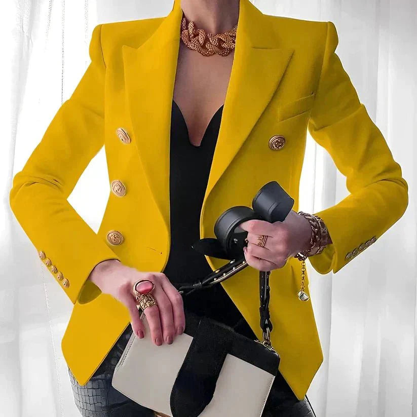 Dames blazer met dubbele knoopsluiting