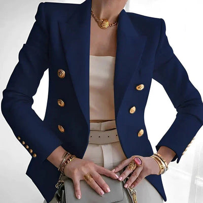 Dames blazer met dubbele knoopsluiting