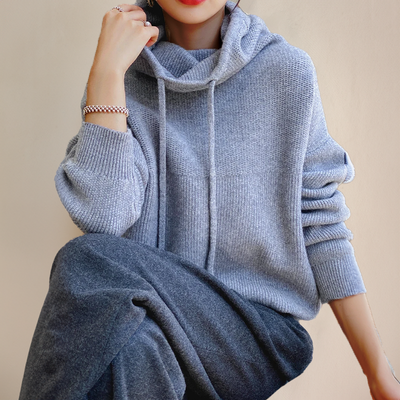 Women's hoodie met elegante fit