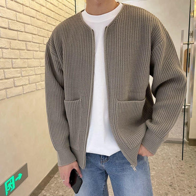 Heren gebreid cardigan in modern design