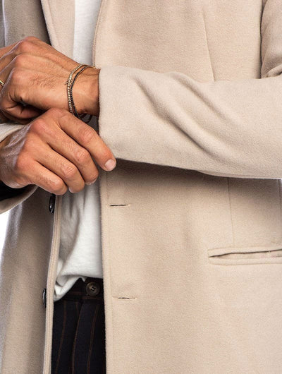 Heren Slim Fit Beige Colbert