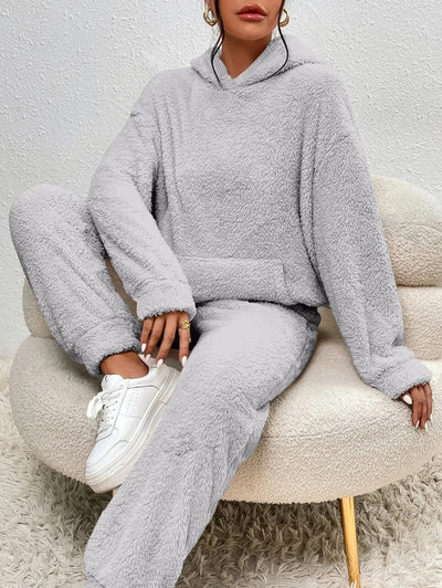 Dames huispak teddy set hoodie en broek