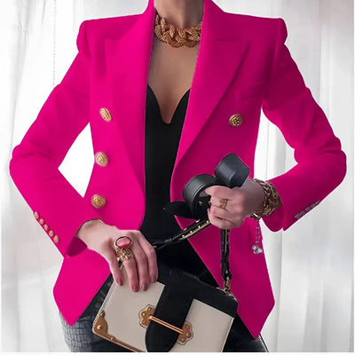 Dames Blazer Met Gouden Knopen