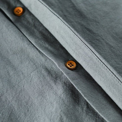 Heren slim fit shirt met opstaande kraag