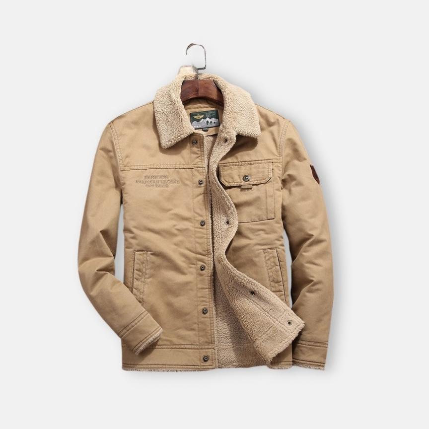 Heren Denim Jas Met Fleecevoering