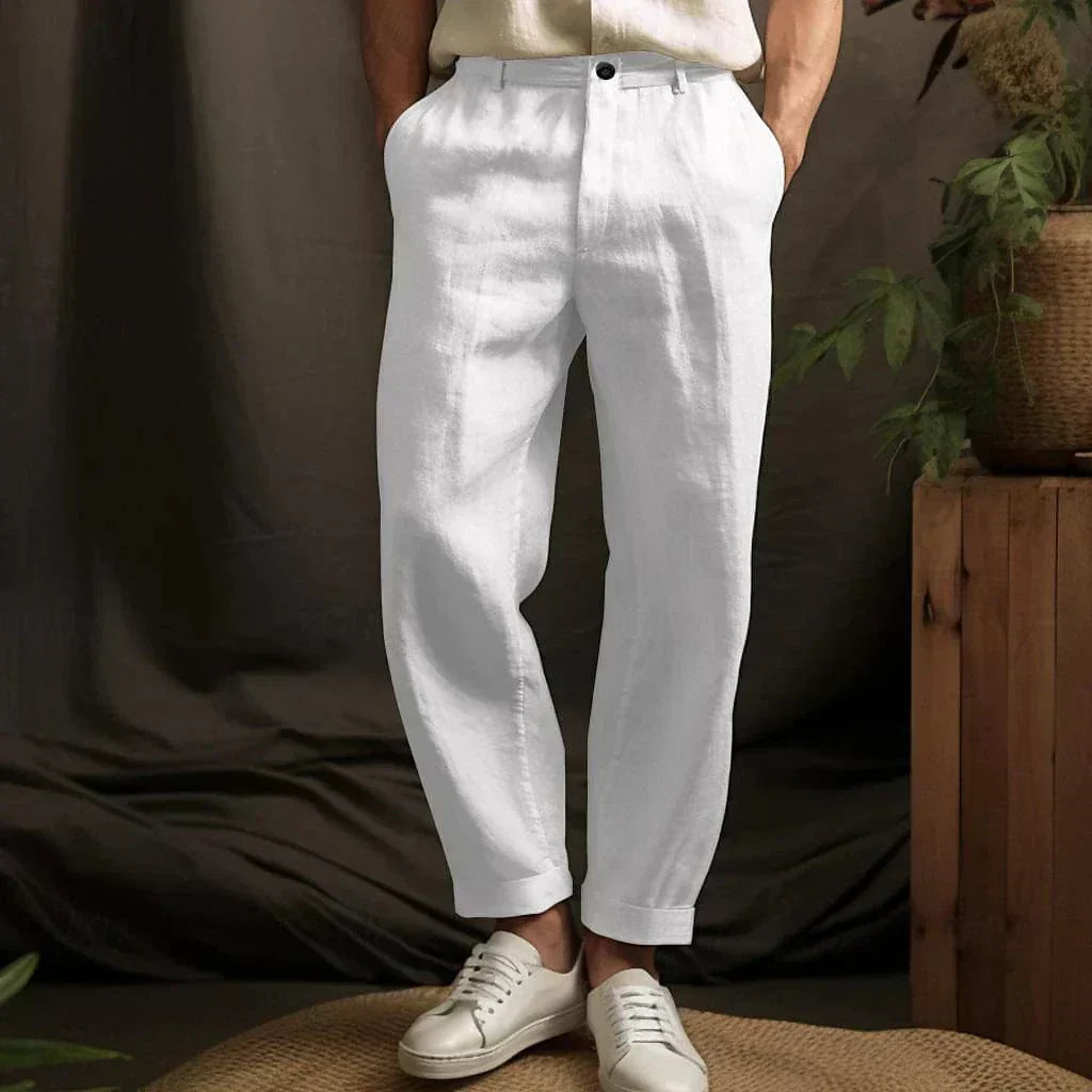 Heren Linnen Broek met Casual Look