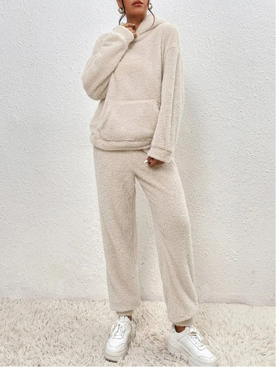 Dames huispak teddy set hoodie en broek