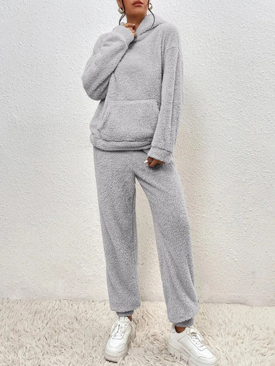 Dames huispak teddy set hoodie en broek