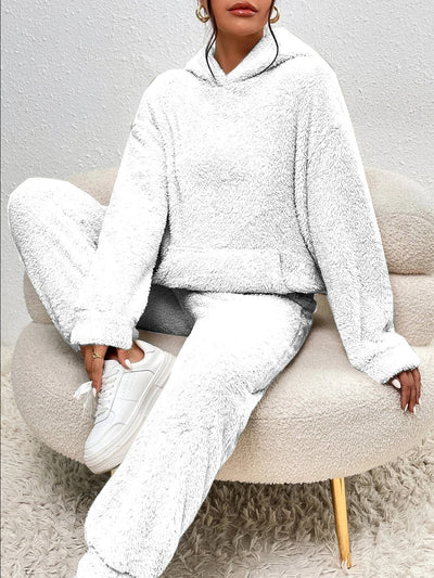 Dames huispak teddy set hoodie en broek