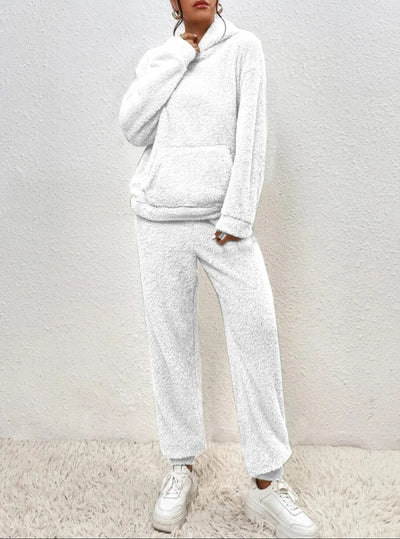 Dames huispak teddy set hoodie en broek