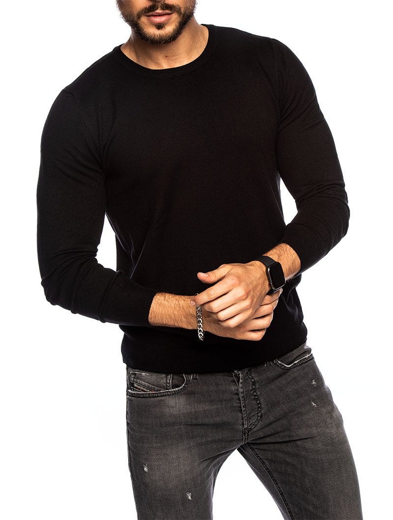 Heren Gebreide Trui Slim Fit