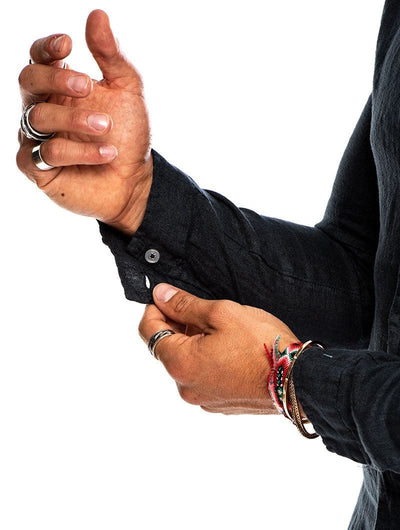 Heren Slim Fit Linnen Overhemd Tijdloos