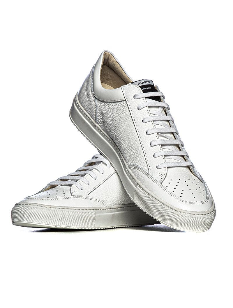 Heren Sneakers Wit Leer