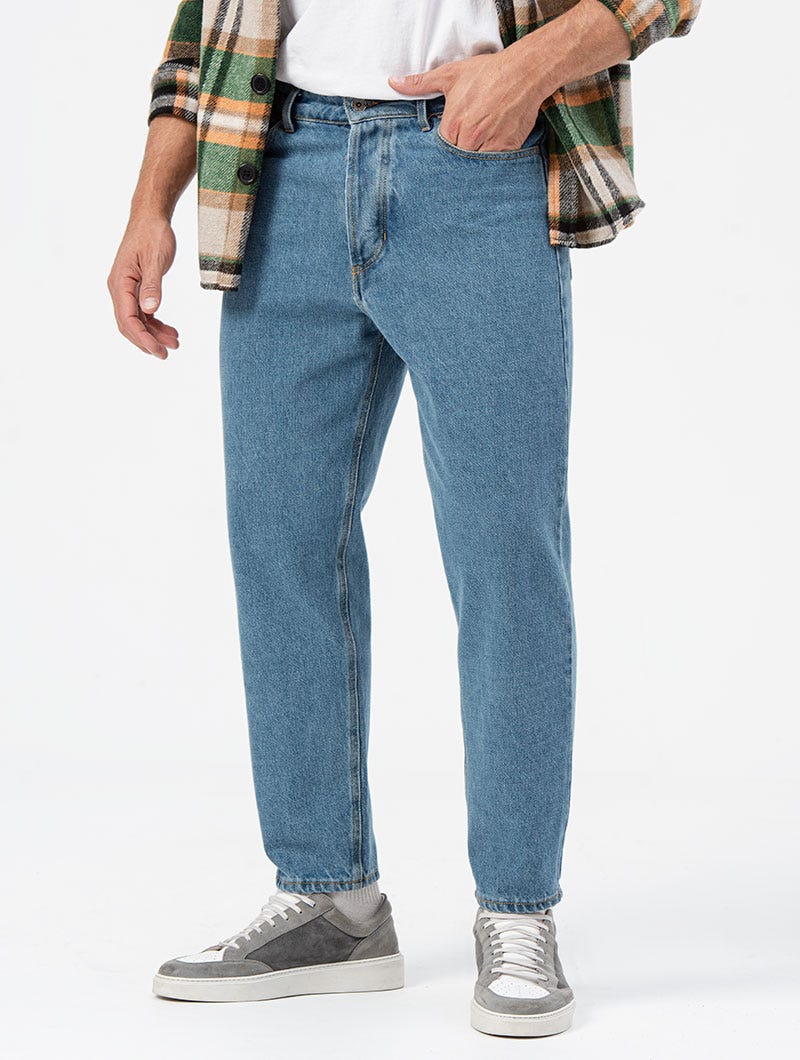 Heren Denim Jeans Wijde Pasvorm