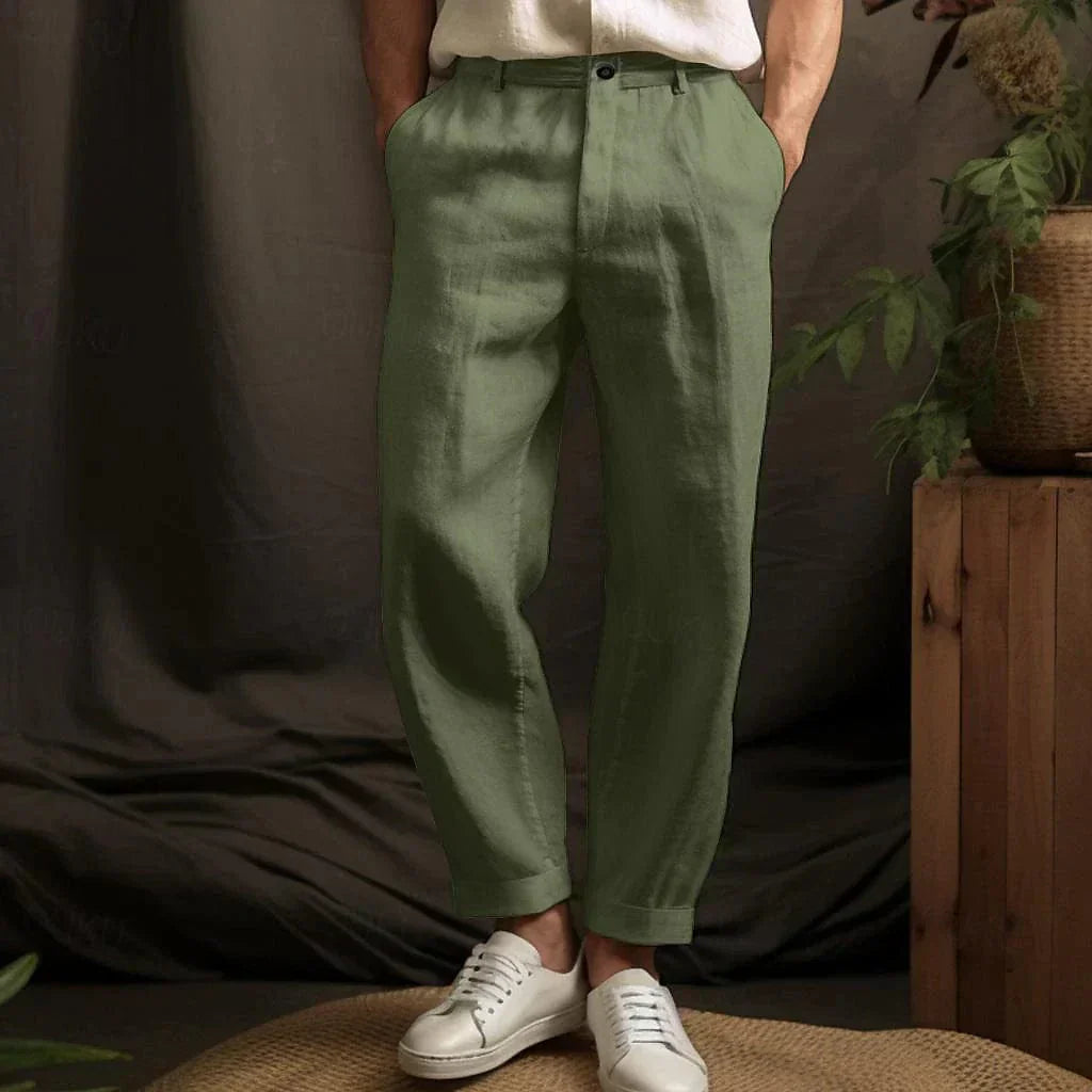 Heren Linnen Broek met Casual Look