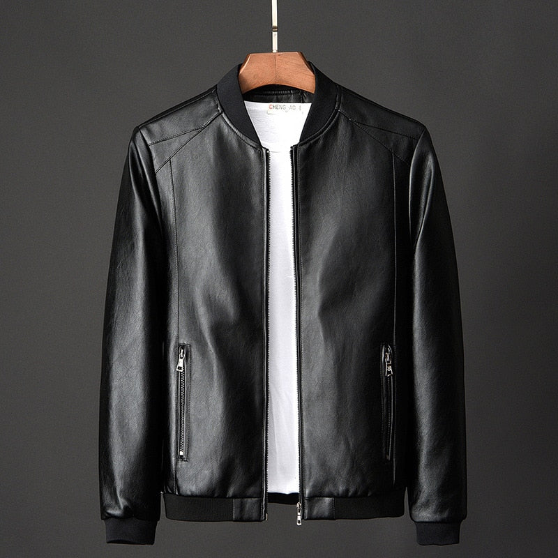 Heren Leren Baseballjack Stijlvol