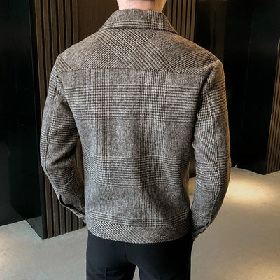 Heren Patchwork Jas met Elegantie