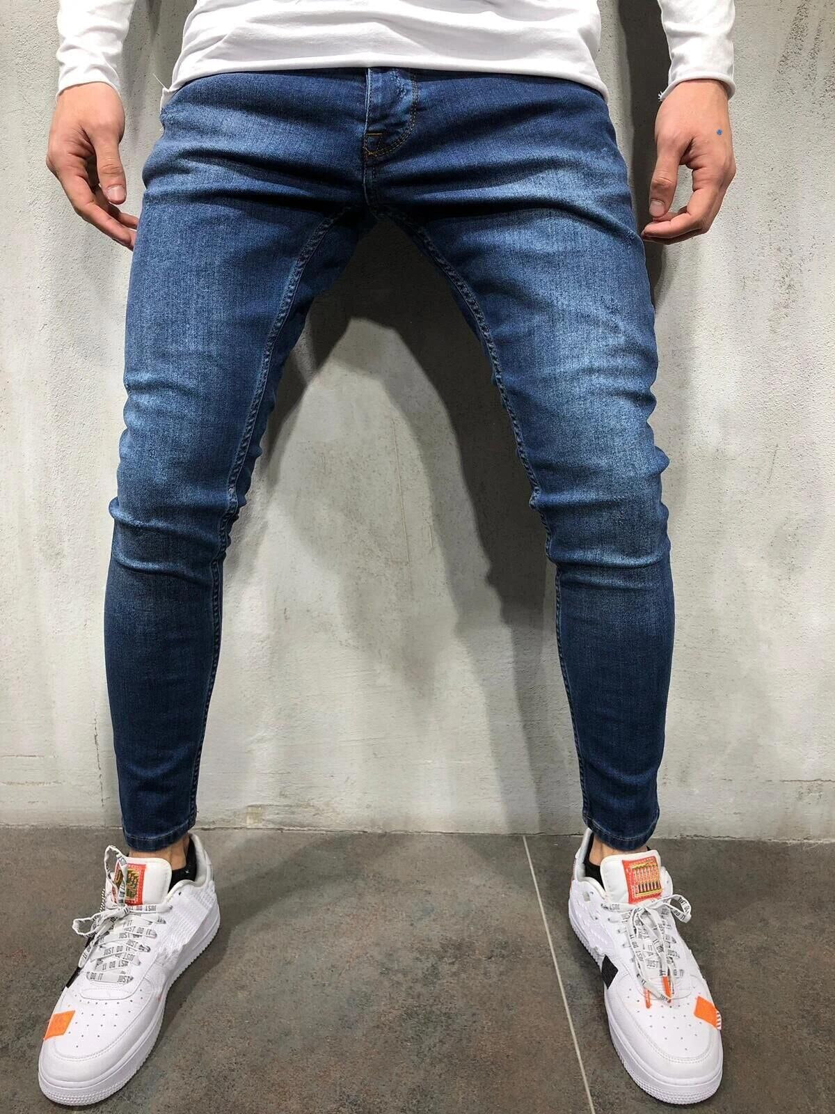 Heren Jeans met Slanke Pasvorm in Klassieke Stijl
