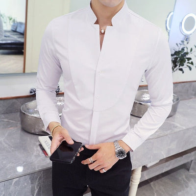 Heren Slim Fit Shirt Met Lange Mouwen