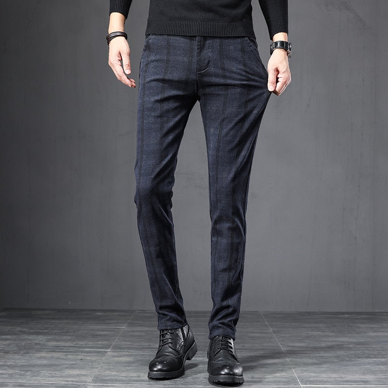 Heren Casual Broek Engelse Stijl
