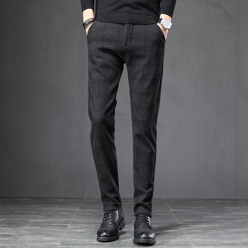 Heren Casual Broek Engelse Stijl