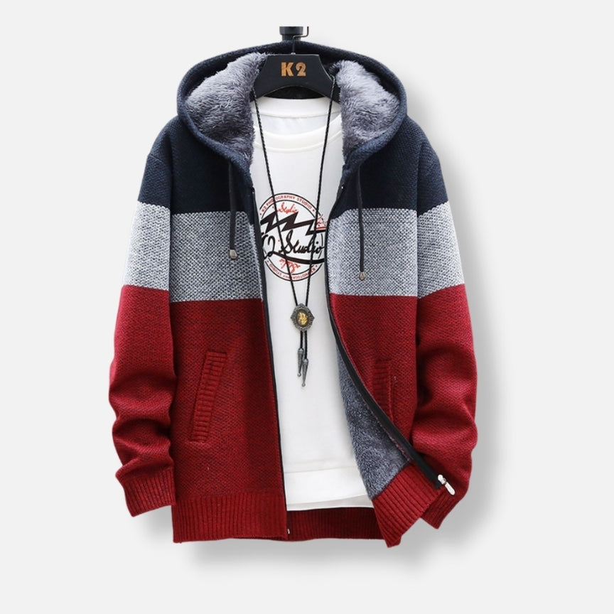 Heren Hoodie Patchwork Jas