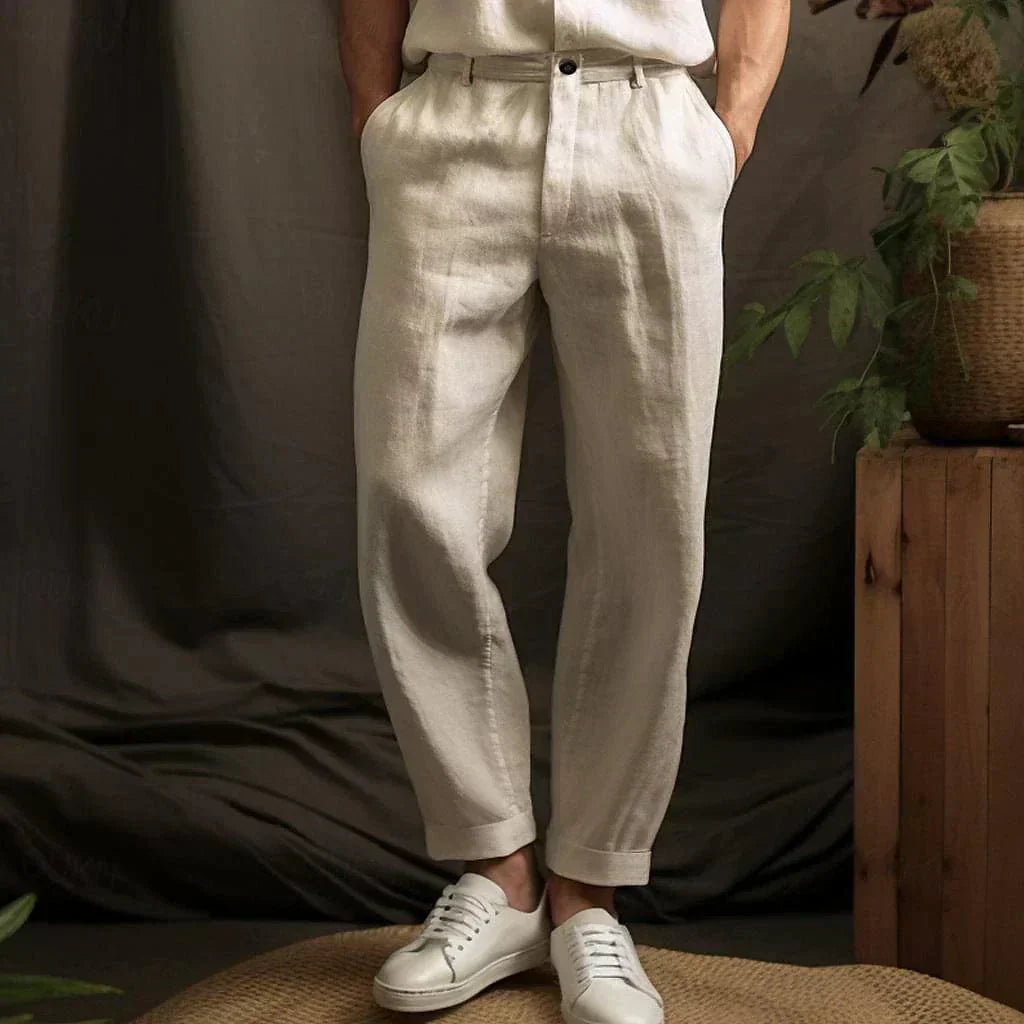 Heren Linnen Broek met Casual Look